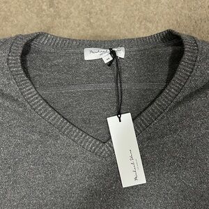 Michael Stars Charcoal V-Neck Top